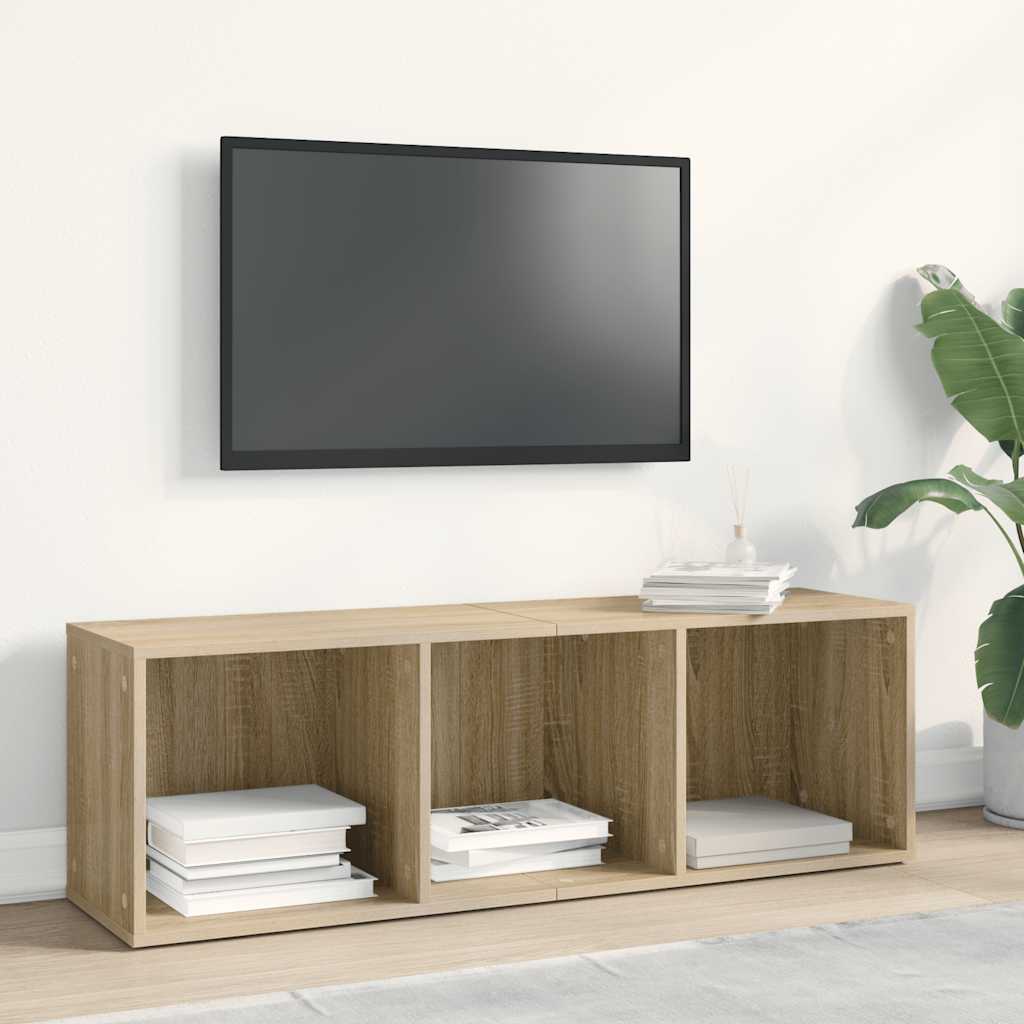 Boekenkast/tv-meubel 36x30x114cm bewerkt hout sonoma eikenkleur is nu te koop bij PeponiXL, paradijselijk wonen!