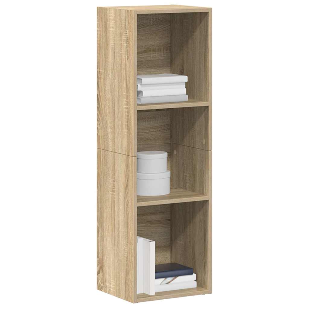 Boekenkast/tv-meubel 36x30x114cm bewerkt hout sonoma eikenkleur is nu te koop bij PeponiXL, paradijselijk wonen!
