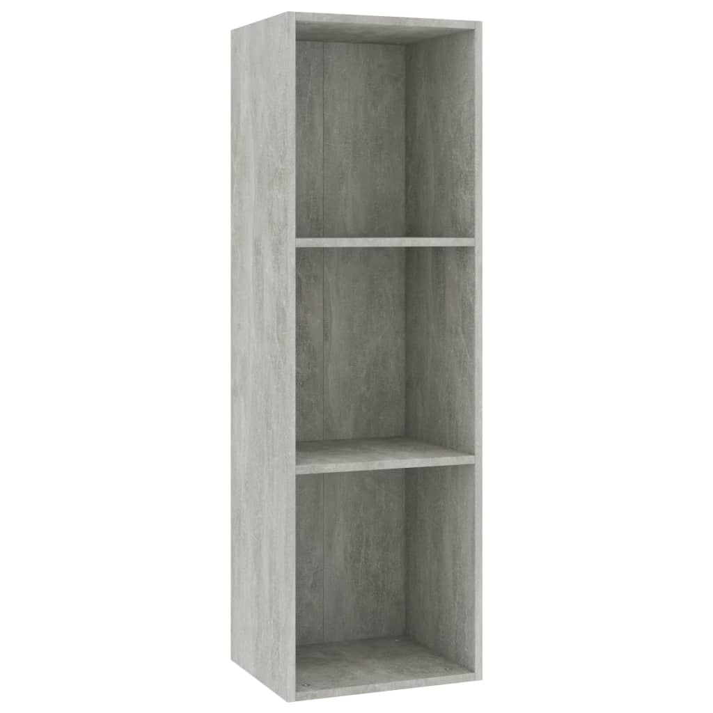 Boekenkast/tv-meubel 36x30x114 cm bewerkt hout betongrijs is nu te koop bij PeponiXL, paradijselijk wonen!