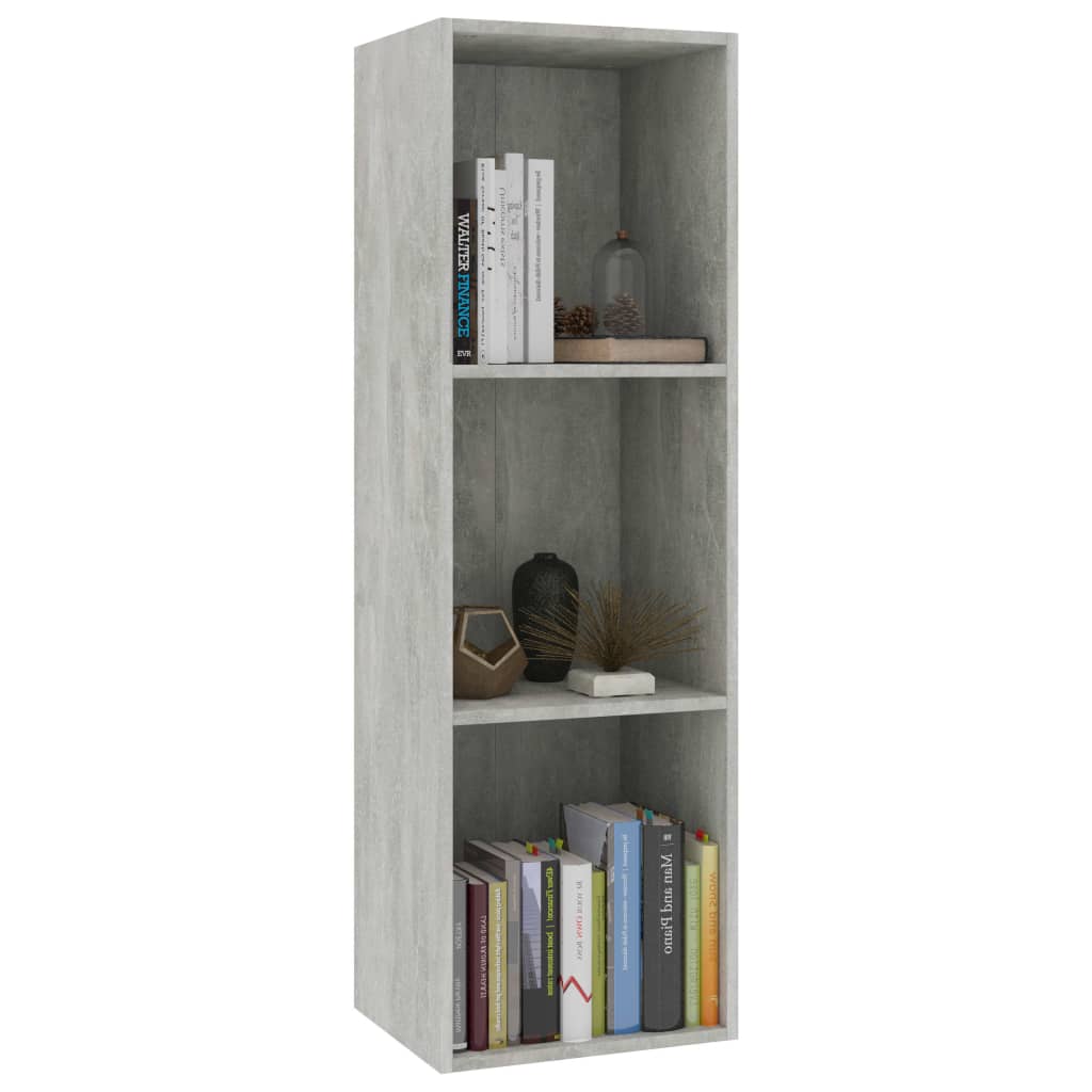 Boekenkast/tv-meubel 36x30x114 cm bewerkt hout betongrijs is nu te koop bij PeponiXL, paradijselijk wonen!