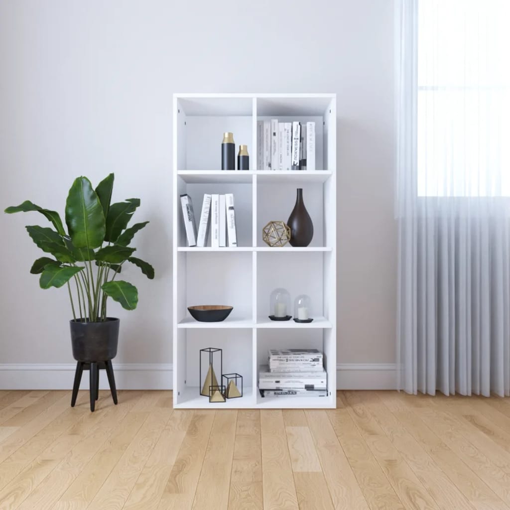 Boekenkast/dressoir 66x30x130 cm bewerkt hout wit is nu te koop bij PeponiXL, paradijselijk wonen!