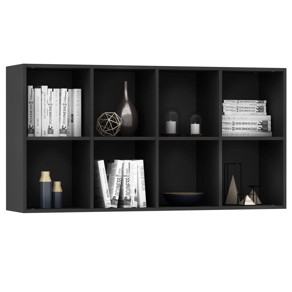 Boekenkast/dressoir 66x30x130 cm bewerkt hout zwart is nu te koop bij PeponiXL, paradijselijk wonen!