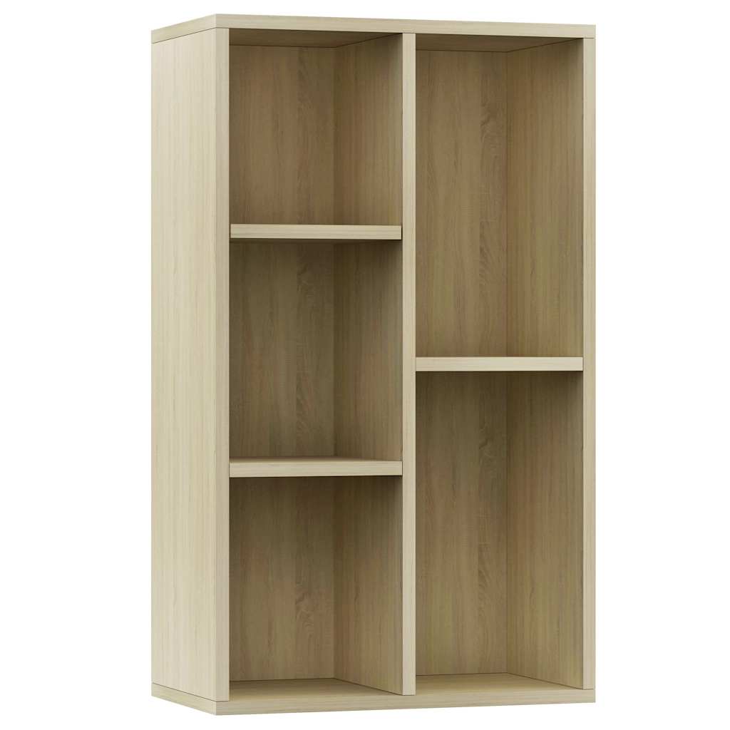 Boekenkast/dressoir 50x25x80 cm bewerkt hout sonoma eikenkleur is nu te koop bij PeponiXL, paradijselijk wonen!