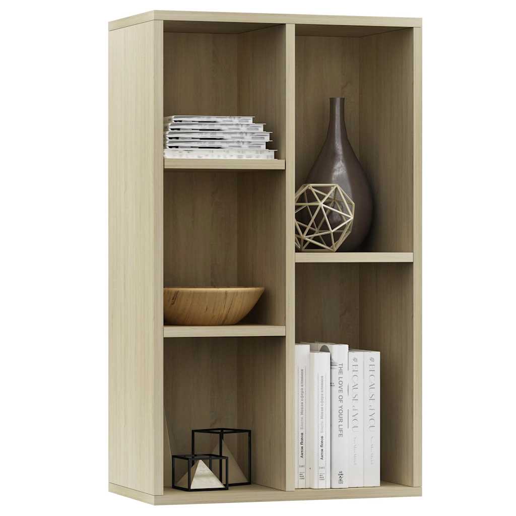 Boekenkast/dressoir 50x25x80 cm bewerkt hout sonoma eikenkleur is nu te koop bij PeponiXL, paradijselijk wonen!