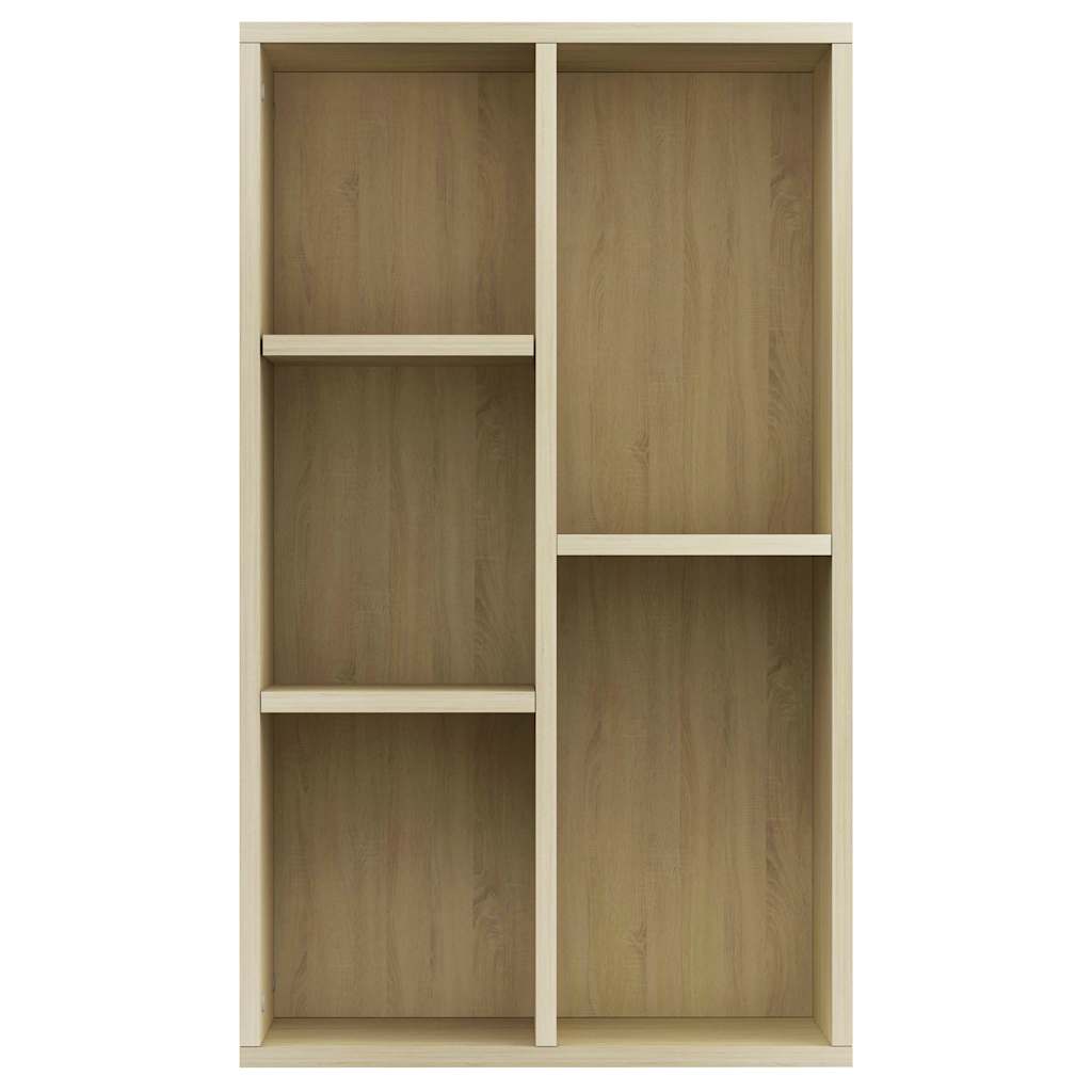 Boekenkast/dressoir 50x25x80 cm bewerkt hout sonoma eikenkleur is nu te koop bij PeponiXL, paradijselijk wonen!