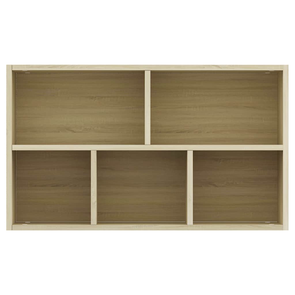 Boekenkast/dressoir 50x25x80 cm bewerkt hout sonoma eikenkleur is nu te koop bij PeponiXL, paradijselijk wonen!