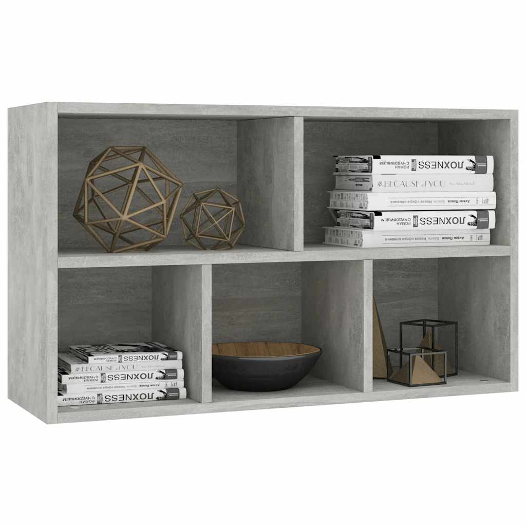 Boekenkast/dressoir 50x25x80 cm bewerkt hout betongrijs is nu te koop bij PeponiXL, paradijselijk wonen!