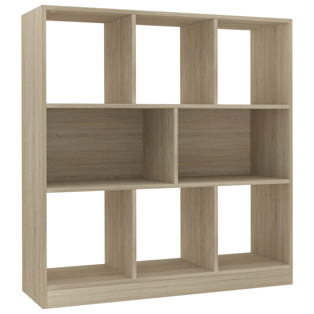Boekenkast 97,5x29,5x100 cm bewerkt hout sonoma eikenkleurig is nu te koop bij PeponiXL, paradijselijk wonen!