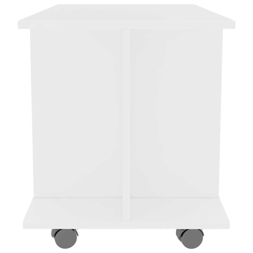 Tv-meubel met wieltjes 80x40x45 cm bewerkt hout wit is nu te koop bij PeponiXL, paradijselijk wonen!