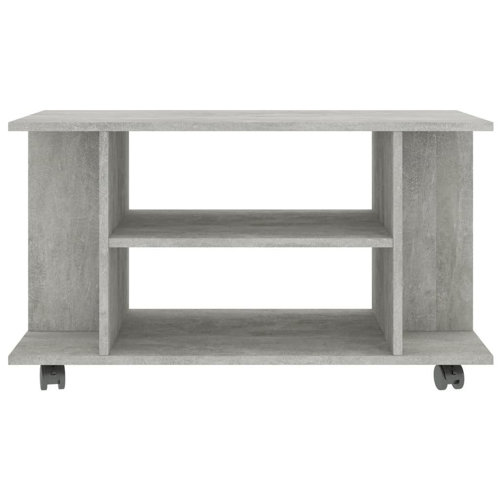 Tv-meubel met wieltjes 80x40x45 cm bewerkt hout betongrijs is nu te koop bij PeponiXL, paradijselijk wonen!