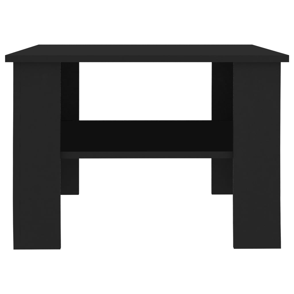 Salontafel 60x60x42 cm bewerkt hout zwart is nu te koop bij PeponiXL, paradijselijk wonen!