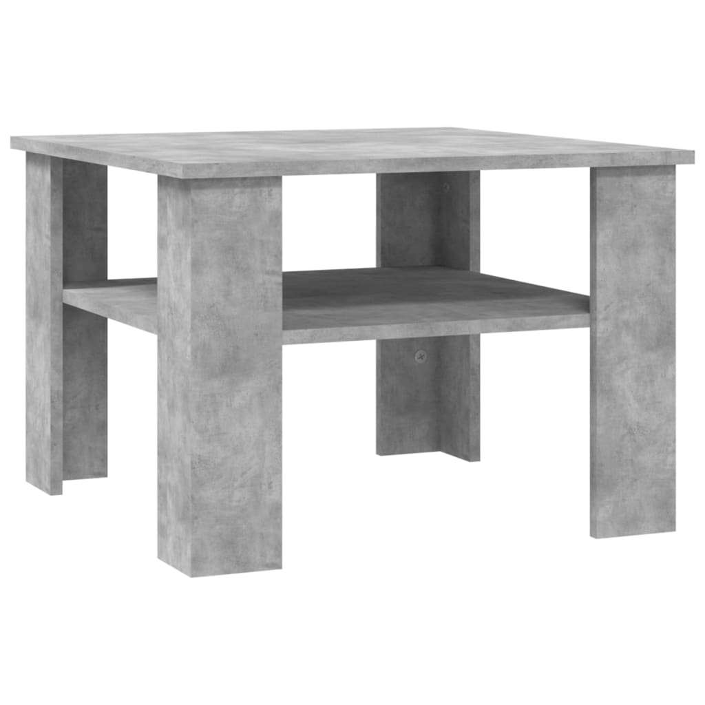 Salontafel 60x60x42 cm bewerkt hout betongrijs is nu te koop bij PeponiXL, paradijselijk wonen!
