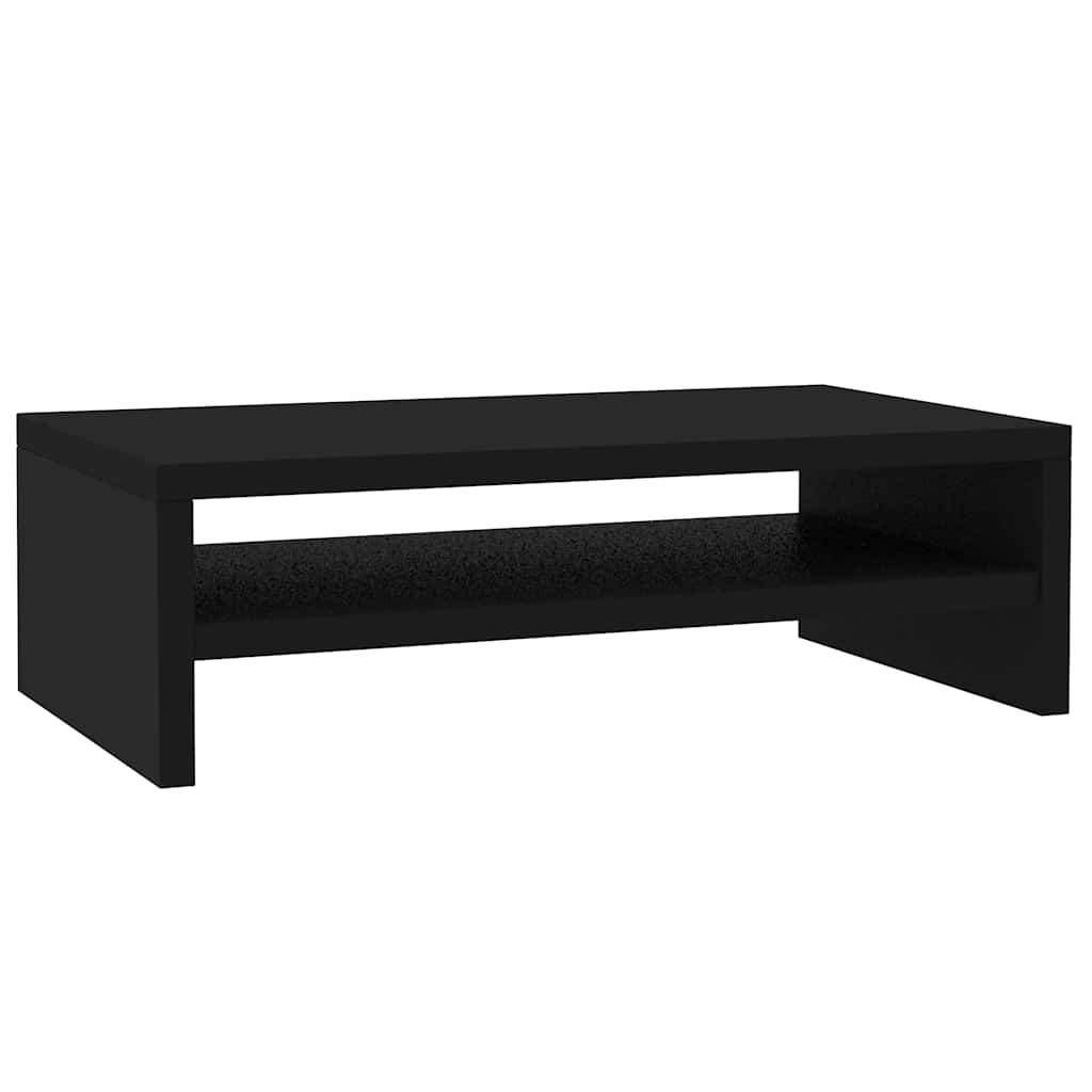 Monitorstandaard 42x24x13 cm bewerkt hout zwart is nu te koop bij PeponiXL, paradijselijk wonen!