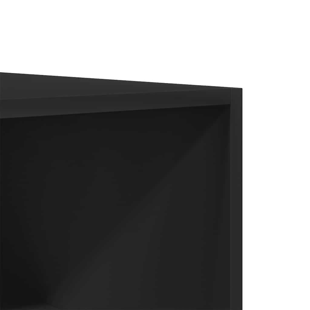 Kledingkast 100x50x200 cm bewerkt hout zwart is nu te koop bij PeponiXL, paradijselijk wonen!