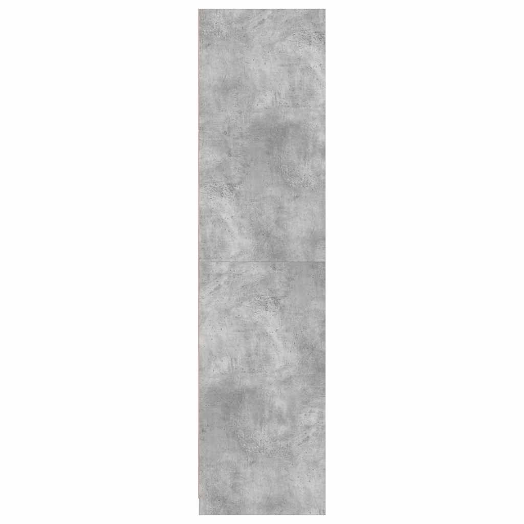 Kledingkast 100x50x200 cm bewerkt hout betongrijs is nu te koop bij PeponiXL, paradijselijk wonen!