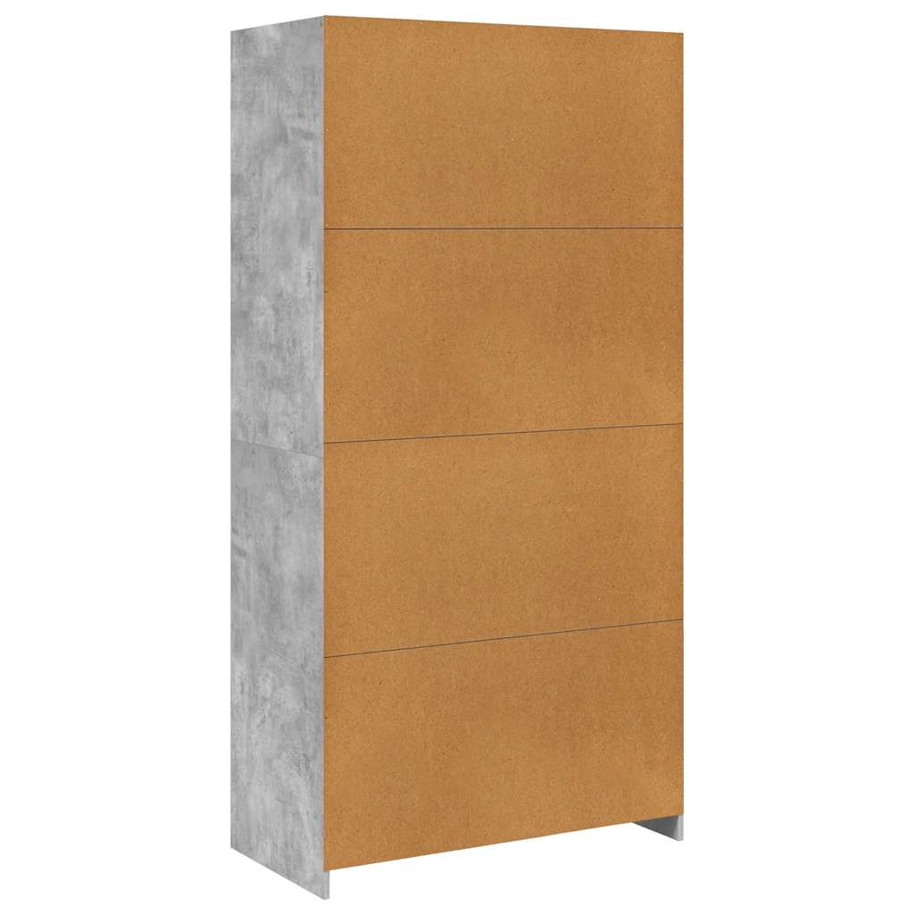 Kledingkast 100x50x200 cm bewerkt hout betongrijs is nu te koop bij PeponiXL, paradijselijk wonen!