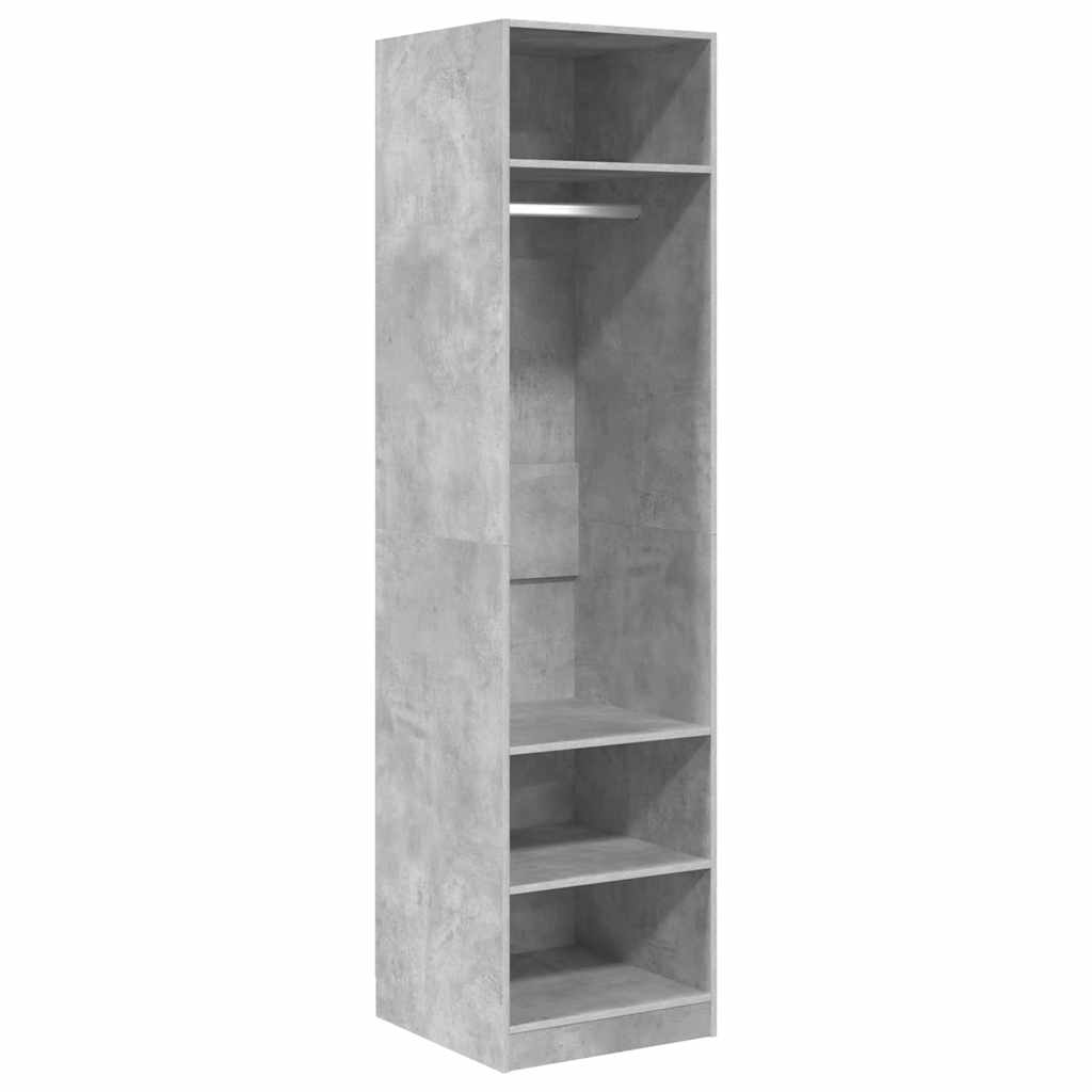 Kledingkast 50x50x200 cm bewerkt hout betongrijs is nu te koop bij PeponiXL, paradijselijk wonen!