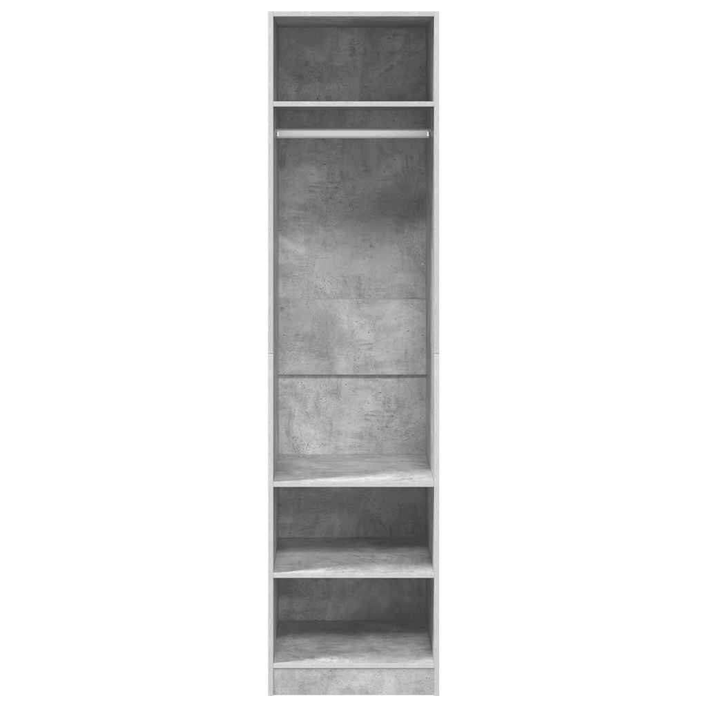 Kledingkast 50x50x200 cm bewerkt hout betongrijs is nu te koop bij PeponiXL, paradijselijk wonen!