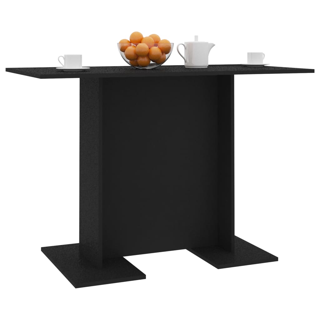 Eettafel 110x60x75 cm bewerkt hout zwart is nu te koop bij PeponiXL, paradijselijk wonen!