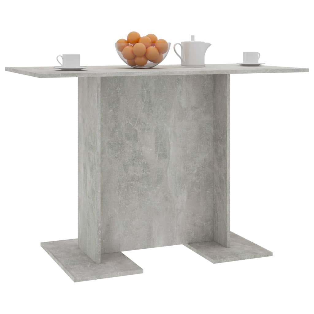 Eettafel 110x60x75 cm bewerkt hout betongrijs is nu te koop bij PeponiXL, paradijselijk wonen!