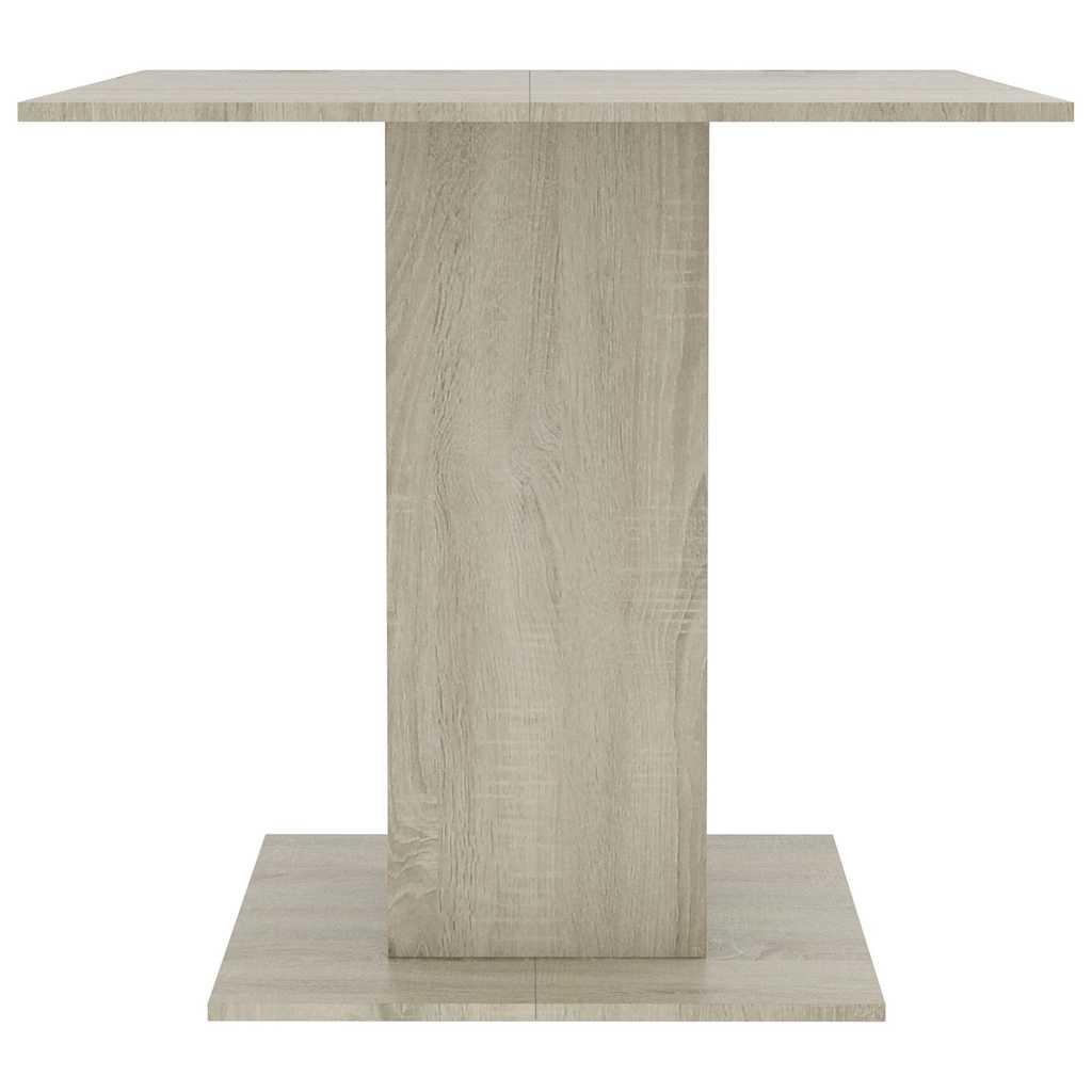 Eettafel 80x80x75 cm bewerkt hout wit en sonoma eikenkleurig is nu te koop bij PeponiXL, paradijselijk wonen!