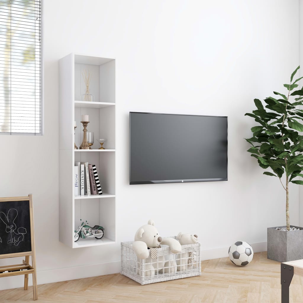 Boekenkast/tv-meubel 143x30x36 cm wit is nu te koop bij PeponiXL, paradijselijk wonen!