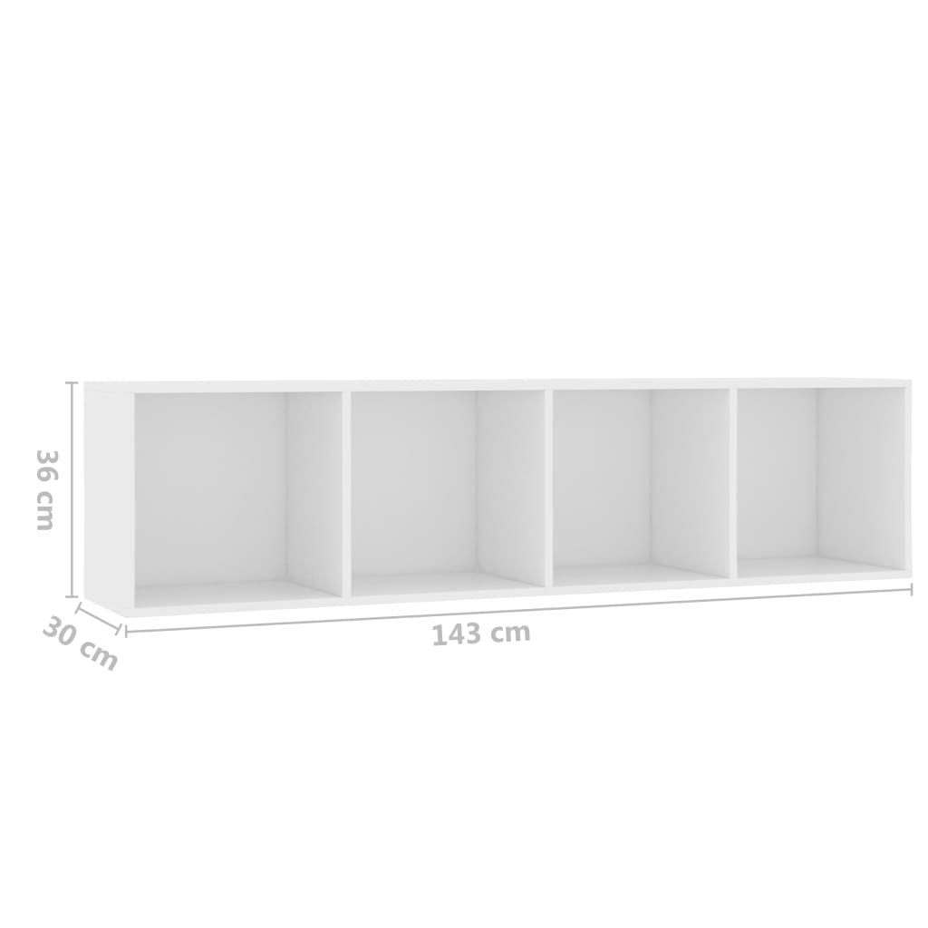 Boekenkast/tv-meubel 143x30x36 cm wit is nu te koop bij PeponiXL, paradijselijk wonen!