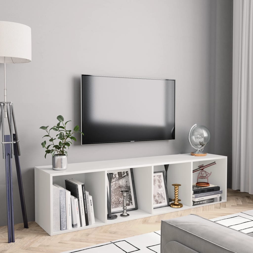 Boekenkast/tv-meubel 143x30x36 cm wit is nu te koop bij PeponiXL, paradijselijk wonen!