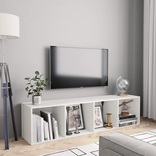 Boekenkast/tv-meubel 143x30x36 cm wit is nu te koop bij PeponiXL, paradijselijk wonen!