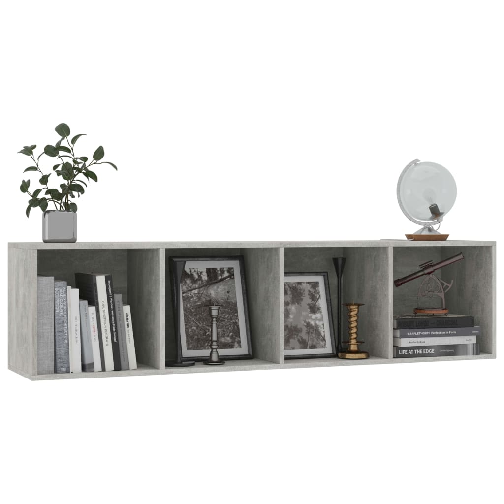 Boekenkast/tv-meubel 143x30x36 cm betongrijs is nu te koop bij PeponiXL, paradijselijk wonen!
