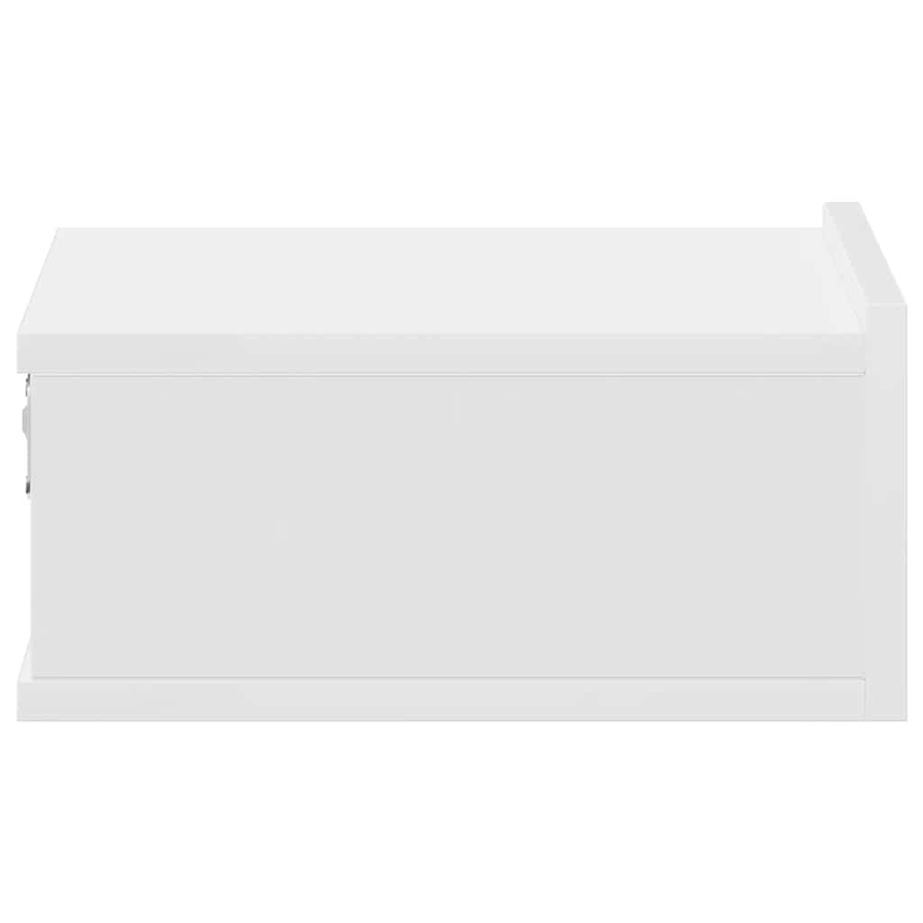 Nachtkastjes 2 st zwevend 40x30x15 cm bewerkt hout wit is nu te koop bij PeponiXL, paradijselijk wonen!