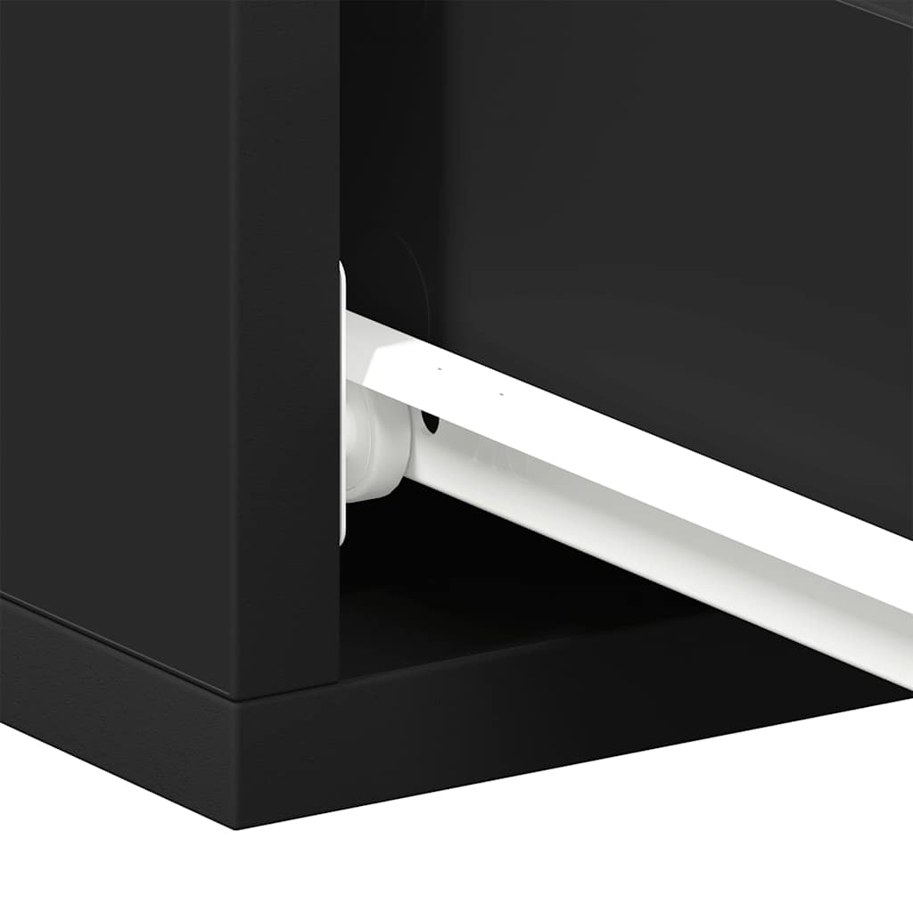 Nachtkastje zwevend 40x30x15 cm bewerkt hout zwart is nu te koop bij PeponiXL, paradijselijk wonen!