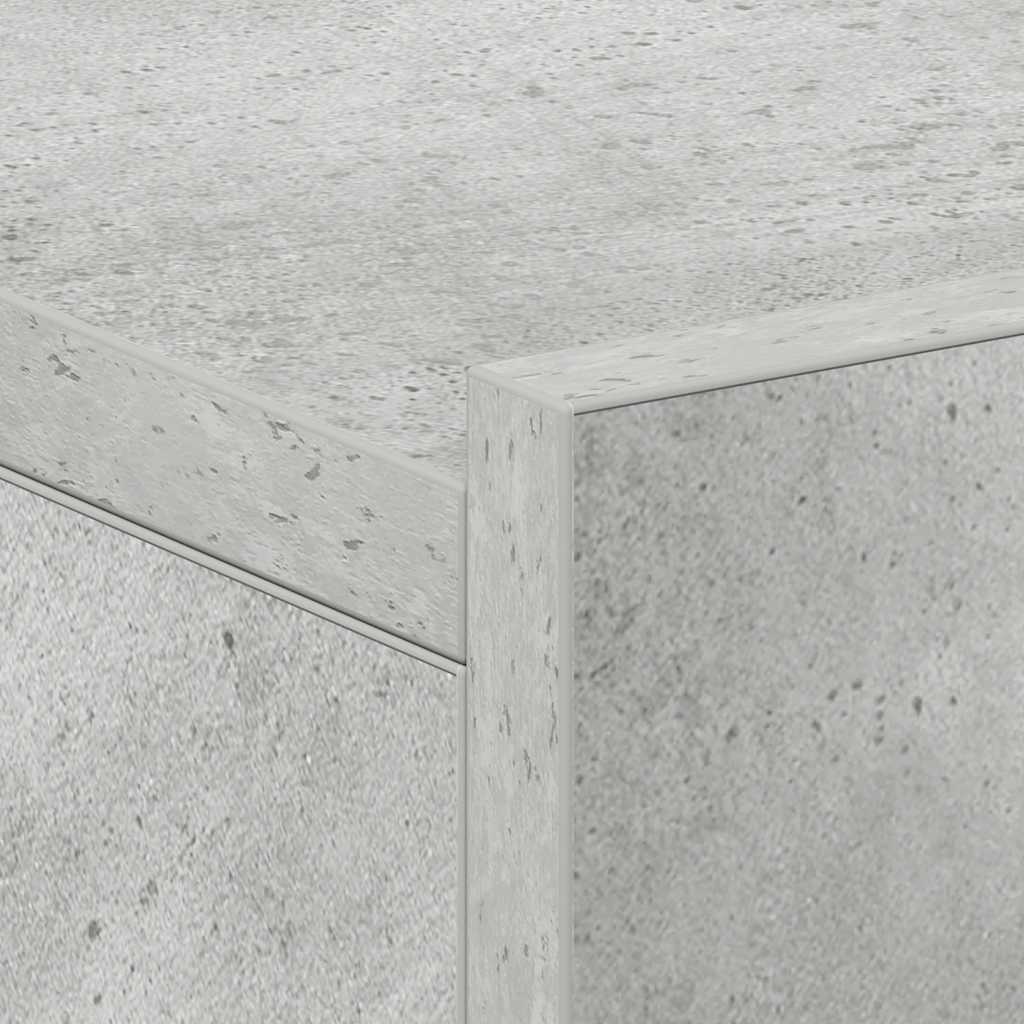 Nachtkastje zwevend 40x30x15 cm bewerkt hout betongrijs is nu te koop bij PeponiXL, paradijselijk wonen!