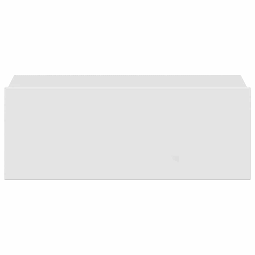 Nachtkastje zwevend 40x30x15 cm bewerkt hout hoogglans wit is nu te koop bij PeponiXL, paradijselijk wonen!