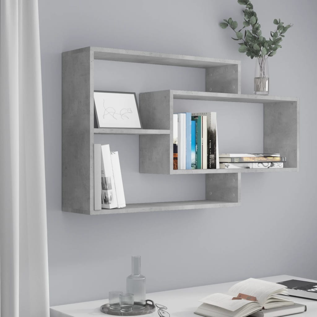 Wandschappen 104x20x58,5 cm bewerkt hout betongrijs is nu te koop bij PeponiXL, paradijselijk wonen!
