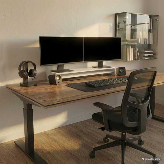 Monitorstandaard 100x24x13 cm bewerkt hout wit is nu te koop bij PeponiXL, paradijselijk wonen!