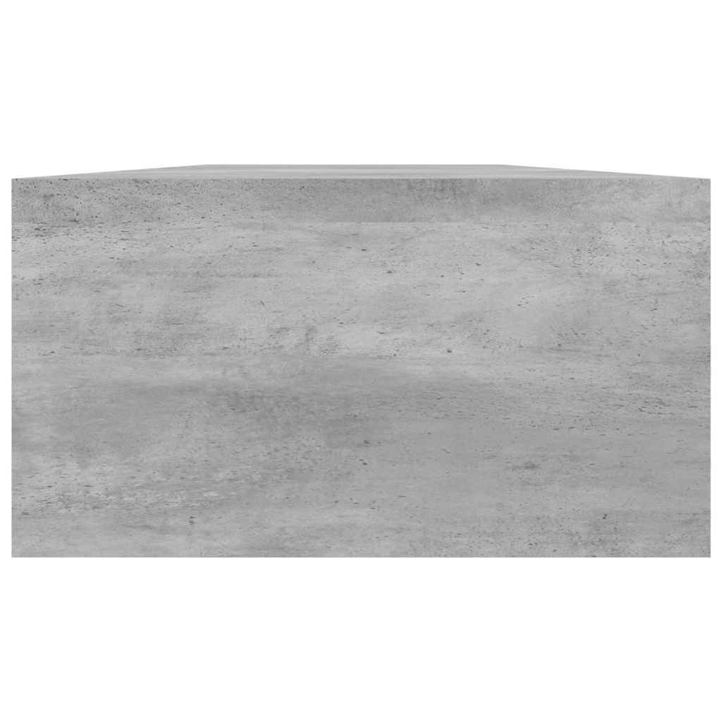 Monitorstandaard 100x24x13 cm bewerkt hout betongrijs is nu te koop bij PeponiXL, paradijselijk wonen!