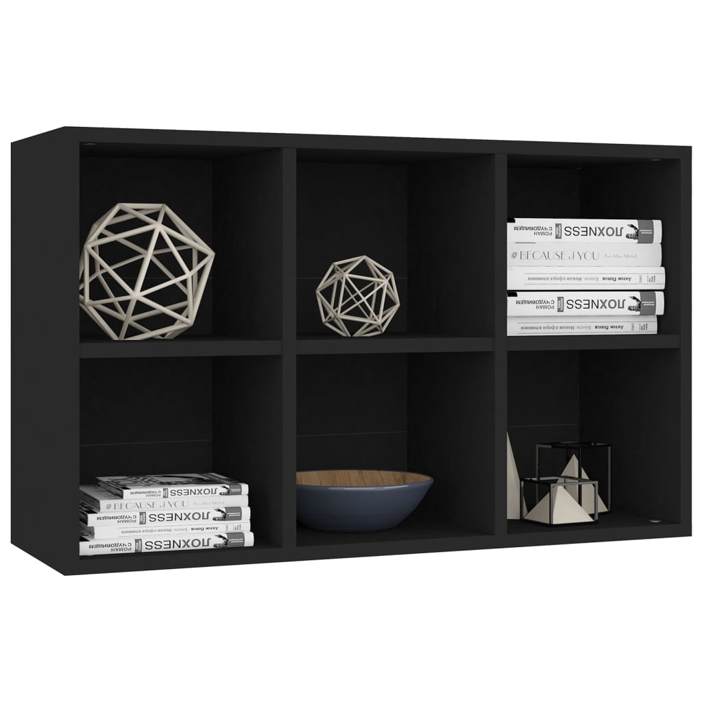 Boekenkast/dressoir 66x30x98 cm bewerkt hout zwart is nu te koop bij PeponiXL, paradijselijk wonen!