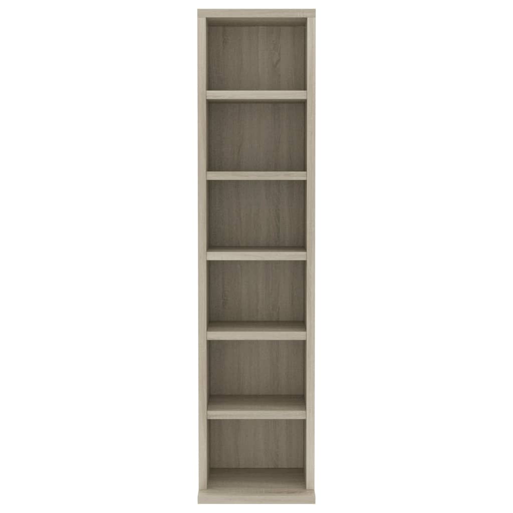 Cd-kast 21x20x88 cm bewerkt hout sonoma eikenkleurig is nu te koop bij PeponiXL, paradijselijk wonen!