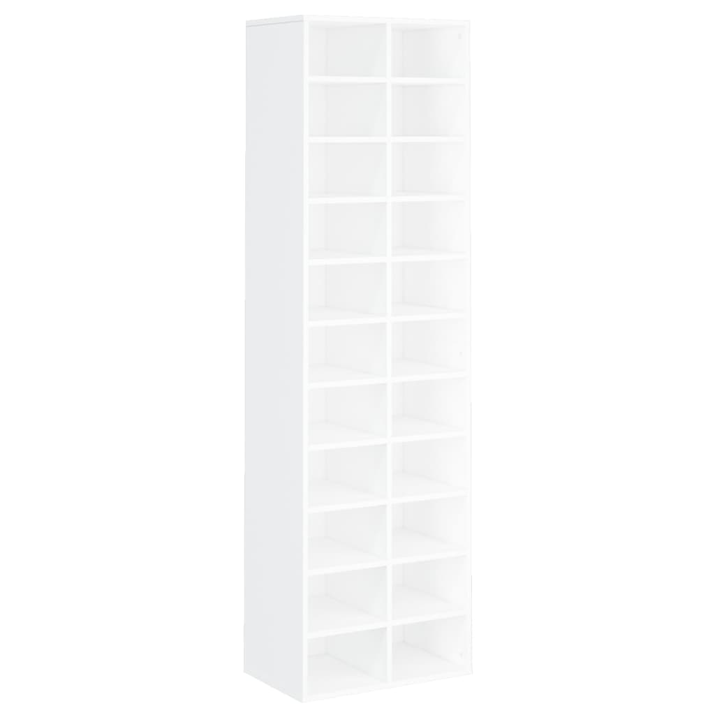 Schoenenkast 54x34x183 cm bewerkt hout wit is nu te koop bij PeponiXL, paradijselijk wonen!