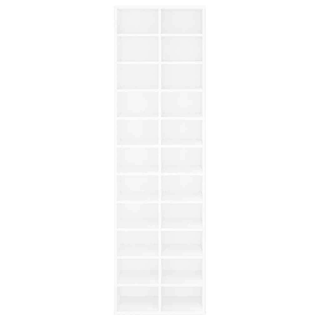Schoenenkast 54x34x183 cm bewerkt hout wit is nu te koop bij PeponiXL, paradijselijk wonen!