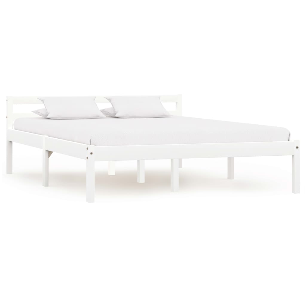 Bedframe massief grenenhout wit 140x200 cm is nu te koop bij PeponiXL, paradijselijk wonen!