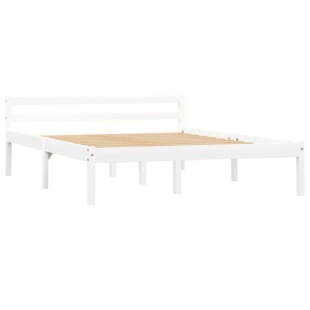 Bedframe massief grenenhout wit 140x200 cm is nu te koop bij PeponiXL, paradijselijk wonen!