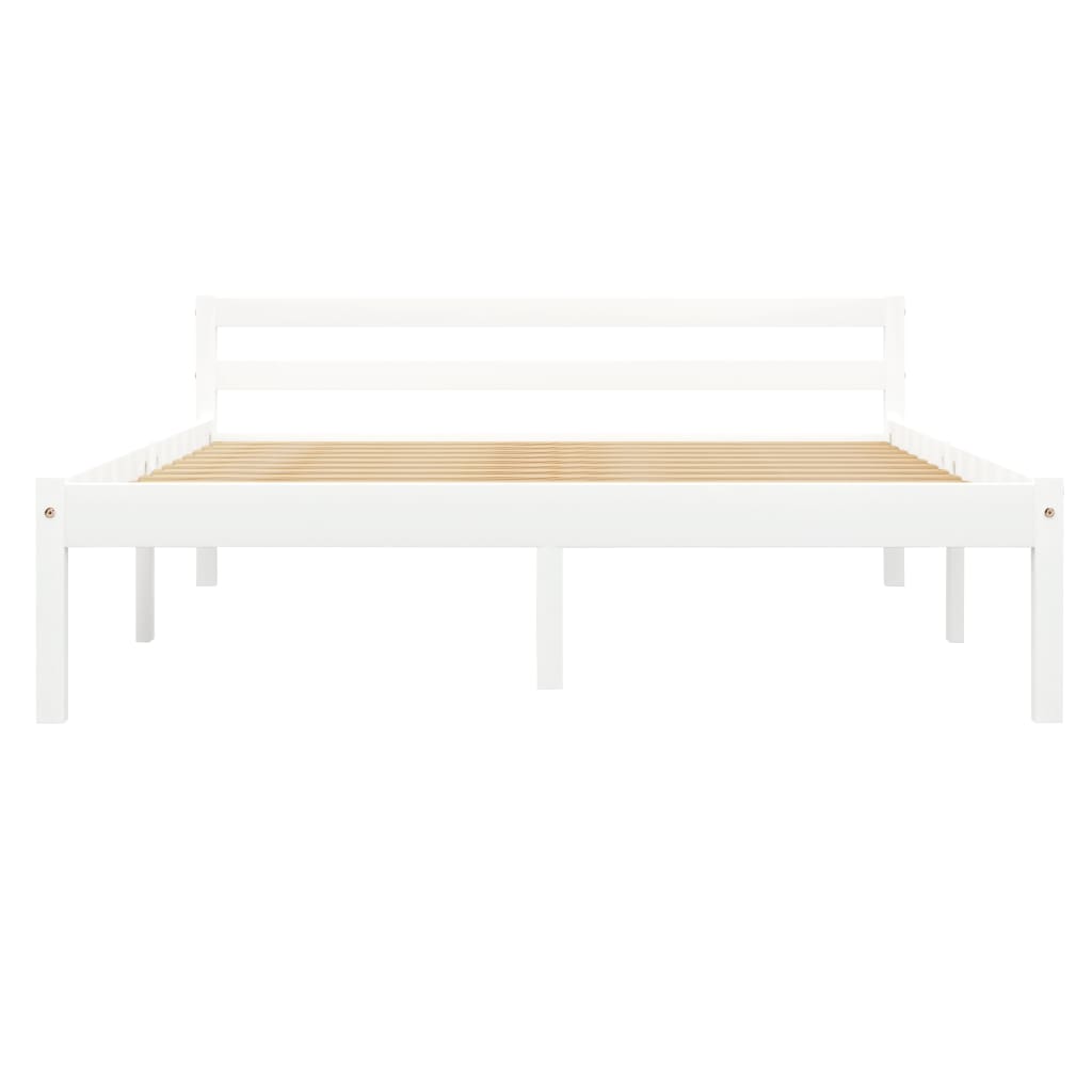 Bedframe massief grenenhout wit 140x200 cm is nu te koop bij PeponiXL, paradijselijk wonen!