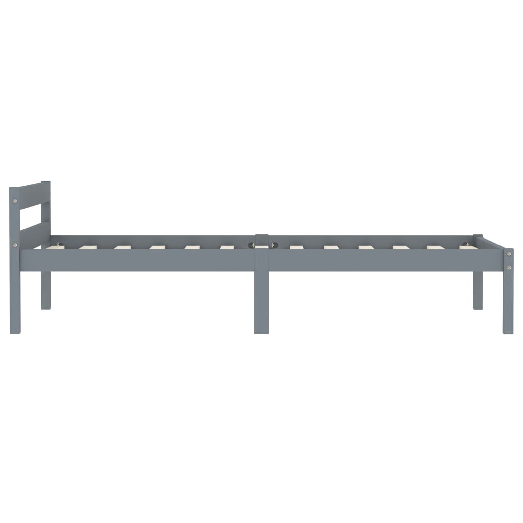 Bedframe massief grenenhout grijs 100x200 cm is nu te koop bij PeponiXL, paradijselijk wonen!