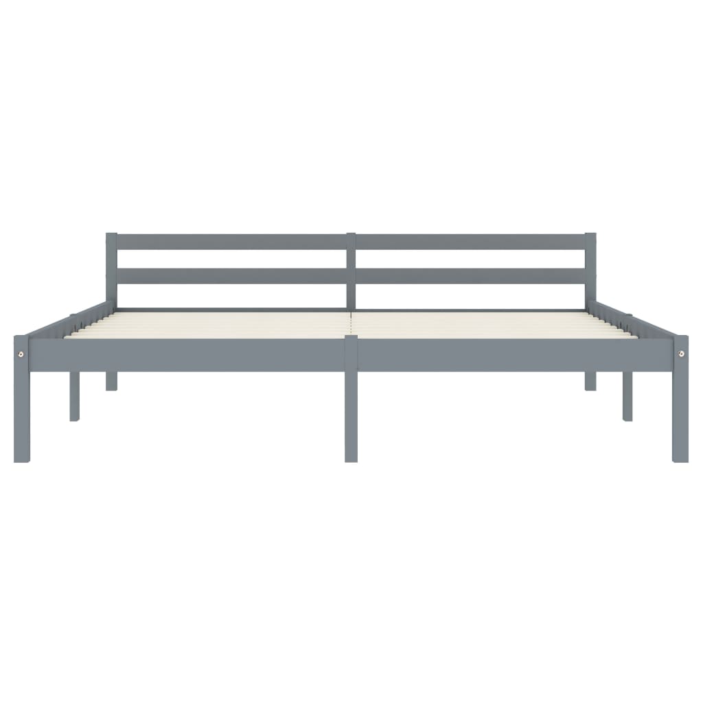 Bedframe massief grenenhout grijs 160x200 cm is nu te koop bij PeponiXL, paradijselijk wonen!