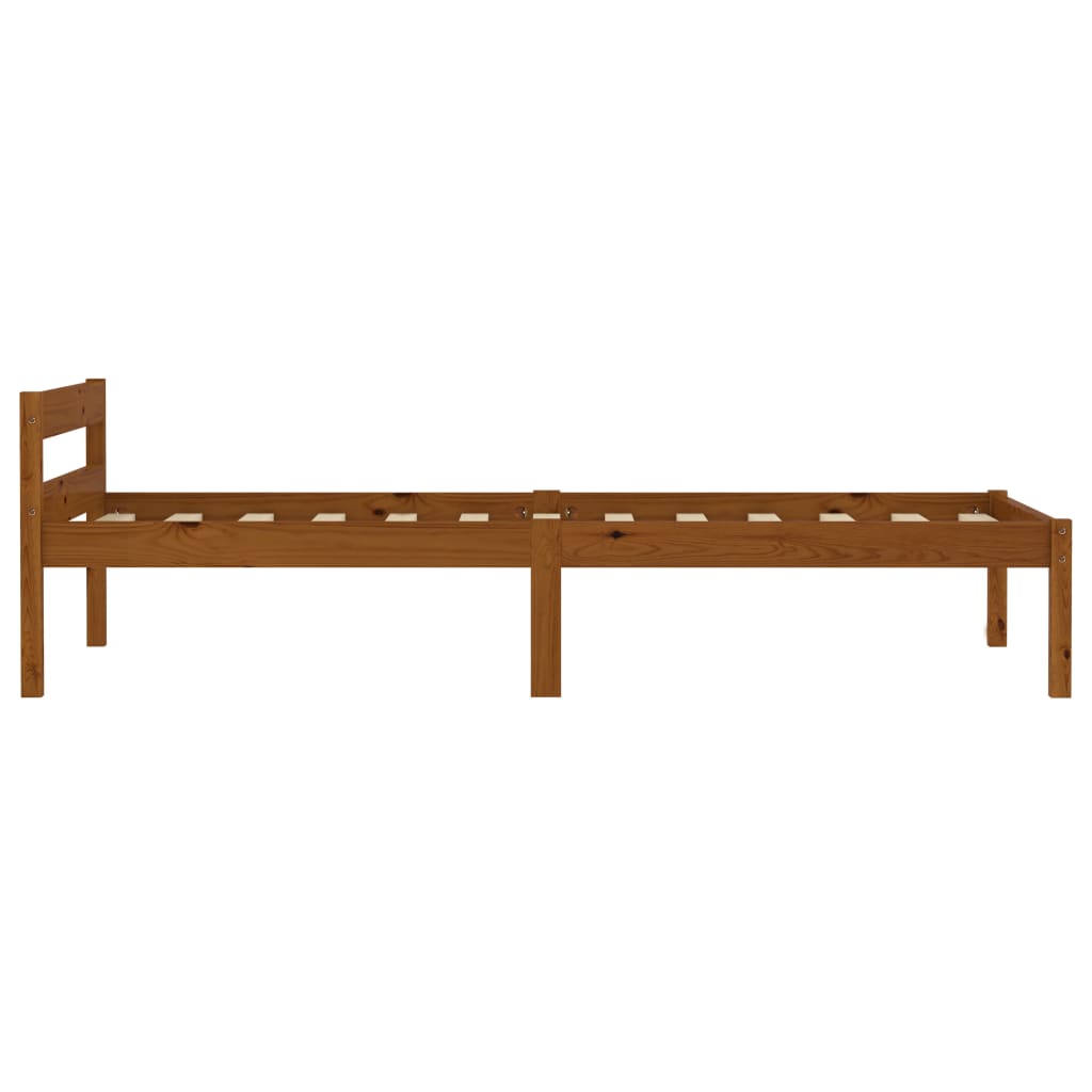 Bedframe massief grenenhout honingbruin 90x200 cm is nu te koop bij PeponiXL, paradijselijk wonen!