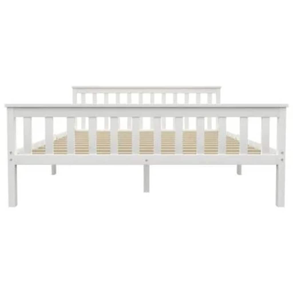 Bedframe massief grenenhout wit 160x200 cm is nu te koop bij PeponiXL, paradijselijk wonen!