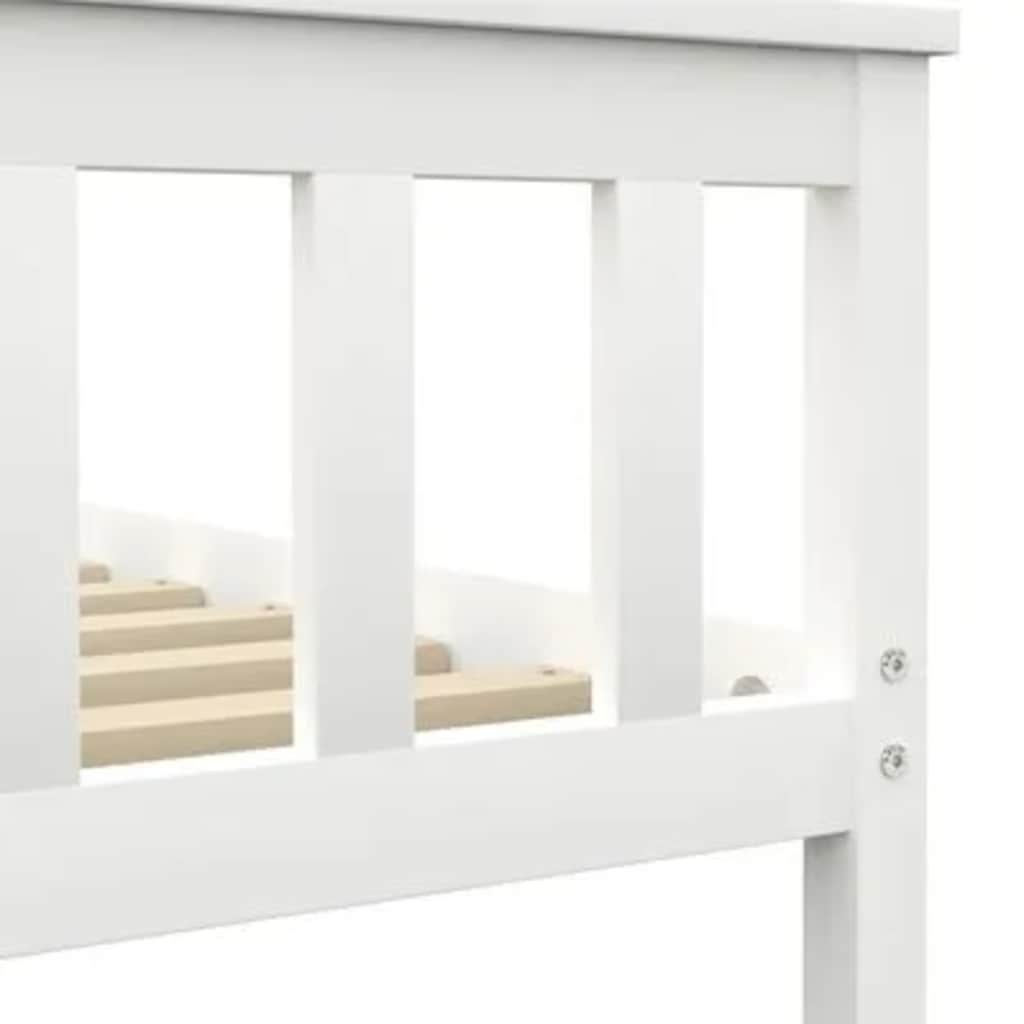 Bedframe massief grenenhout wit 160x200 cm is nu te koop bij PeponiXL, paradijselijk wonen!