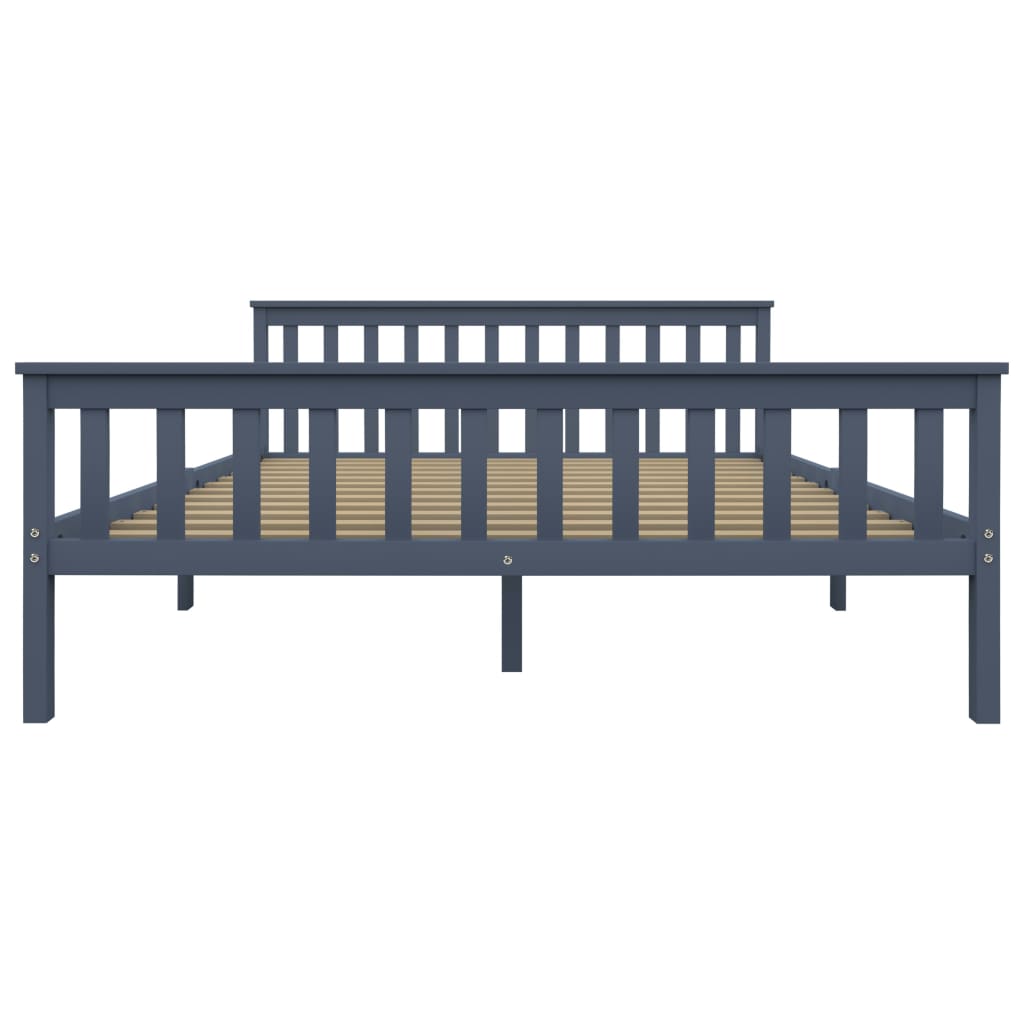 Bedframe massief grenenhout grijs 160x200 cm is nu te koop bij PeponiXL, paradijselijk wonen!